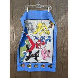 Vintage 1994 Mighty Morphin Power Rangers Pillowcase Blue Cotton Bedding